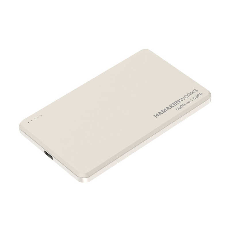 ハマケンワークス JOVY SSPBシリーズ 準固体電池モバイルバッテリー 5000mAh ピンクゴールド ［USB Power Delivery・Quick Charge対応 /1ポート］ HW-SSPB050SGF