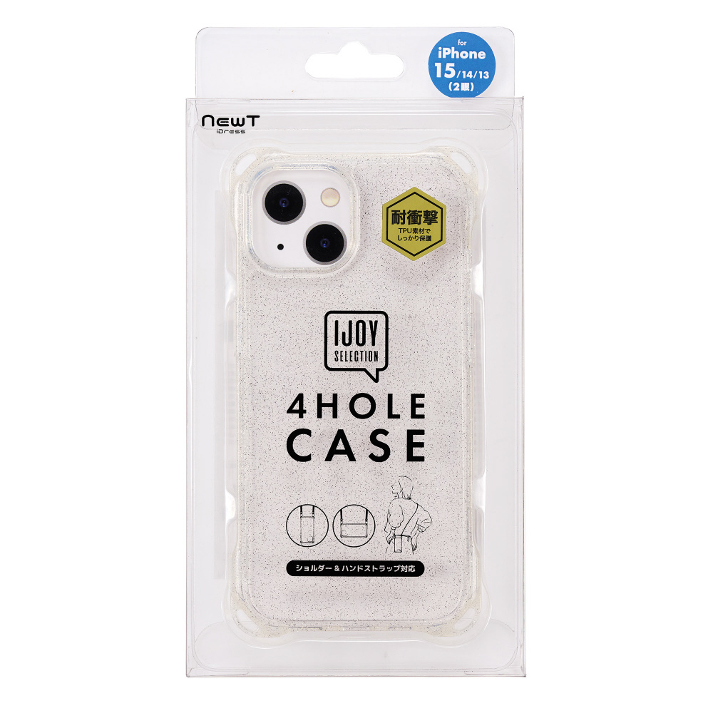 サンクレスト SUNCREST iPhone 15/14/13用 4HOLE CASE クリアラメ i37FiJS08