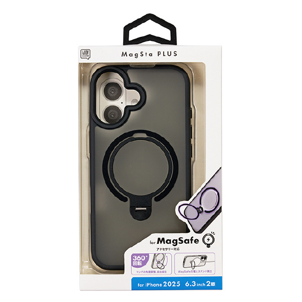 サンクレスト SUNCREST iPhone17用マグスタプラスケース ブラック I39FIJS02