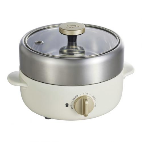 ブルーノ BRUNO 電気鍋 コンパクトマルチグリルポット 600W ホワイト BOE115-WH