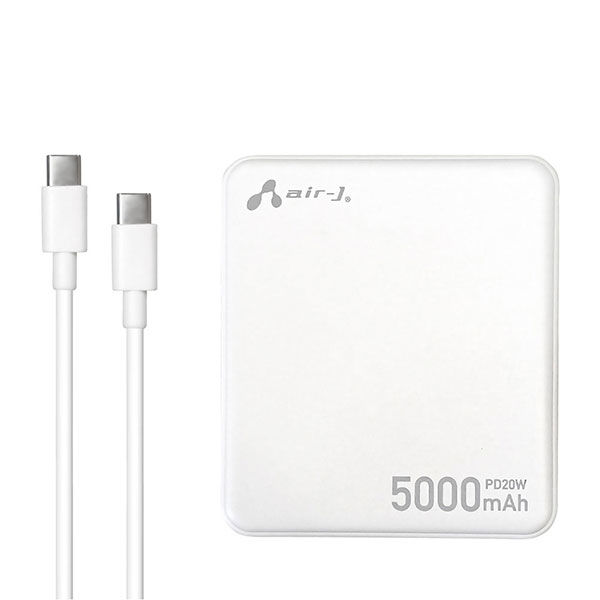 エアージェイ air-j ウルトラミニモバイルバッテリー 5000mAh MB-MIN5000WH
