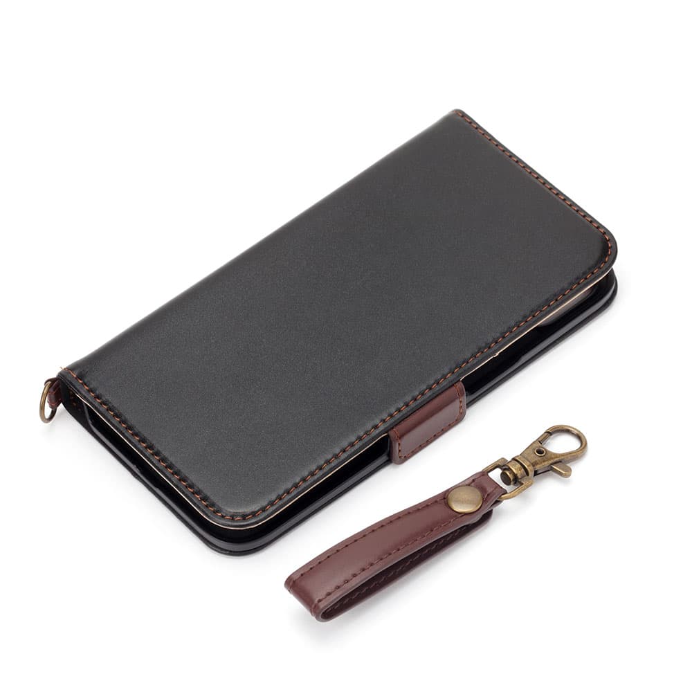 PGA iPhone 14 Pro 6.1インチ 用 手帳型 フリップ カバー ブラック PG-22QFP02BK