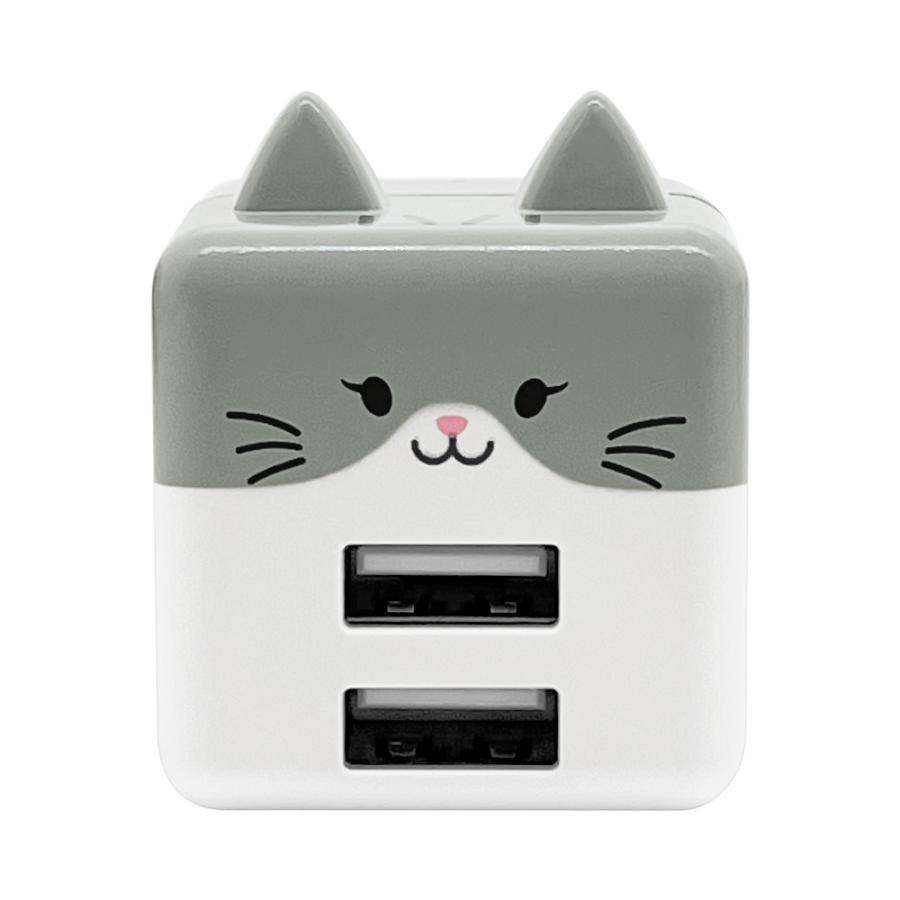 ラスタバナナ RastaBanana USB2ポート モバにゃー AC充電器 計2．4A ミソニ RAC2A2A02MSN