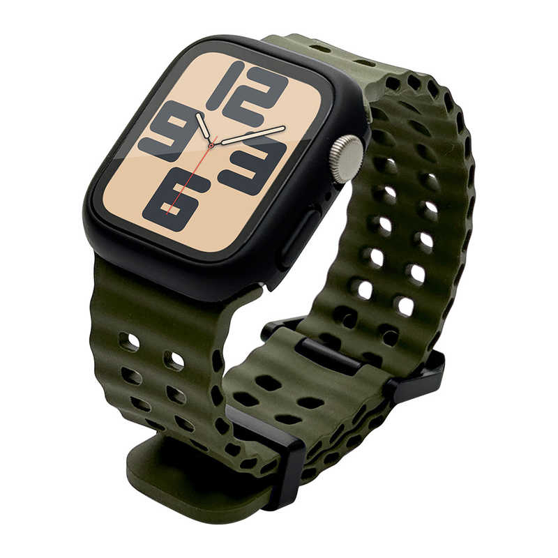 ラスタバナナ RastaBanana Apple Watch 4-10/SE1-2 38/40/41/42(10のみ)mm用シリコンバンド カーキ RBLAW4007KH