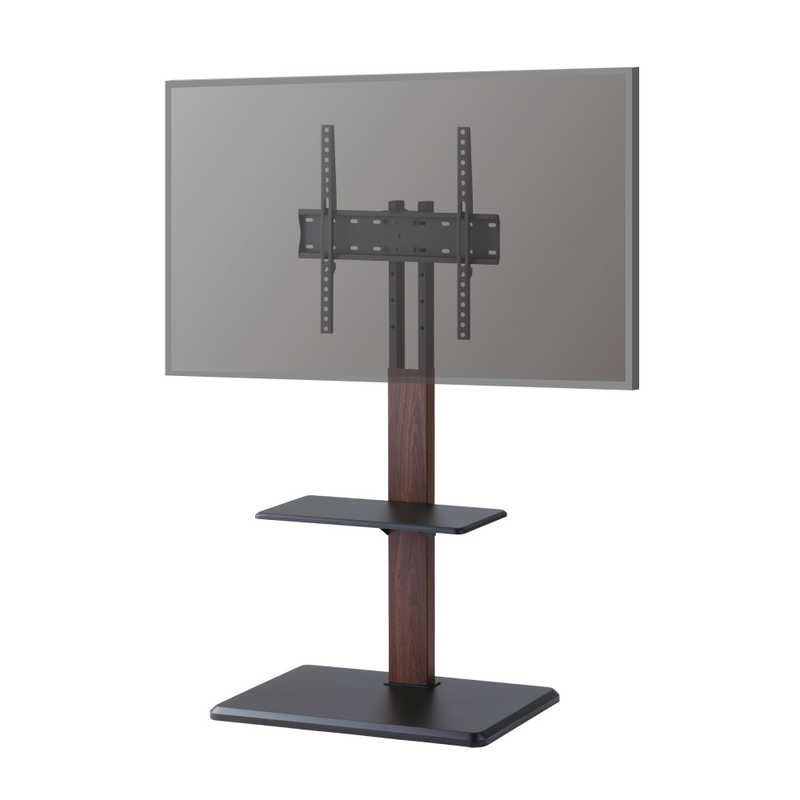 ハヤミ ～65V型対応 壁寄スタンド 首振りタイプ TIMEZ・KFseries ダークブラウン木目 KF-363M