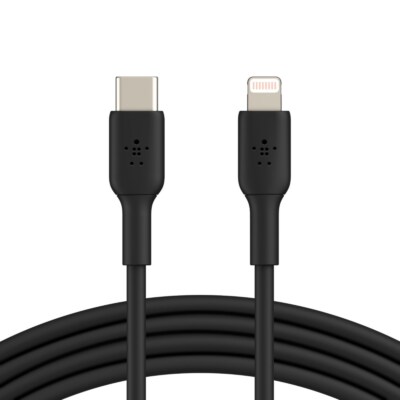 BELKIN USB-C to ライトニング PVCケーブル ブラック [1m] CAA003BT1MBK