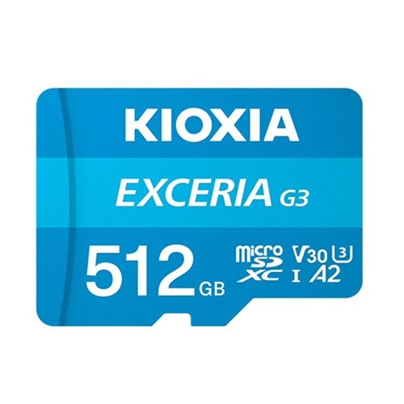 KIOXIA キオクシア EXCERIA G3 microSDXCメモリカード（Class10,UHS-I　U3,V30,A2） 512GB KMU-C512G