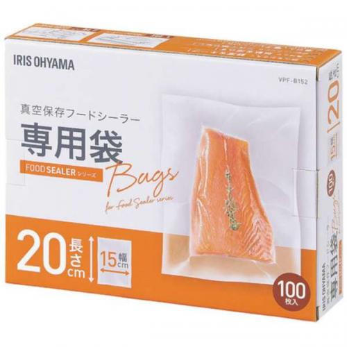 アイリスオーヤマ IRIS OHYAMA 真空保存フードシーラー 専用袋 100枚入り 幅15cm×長さ20cm VPF-B152