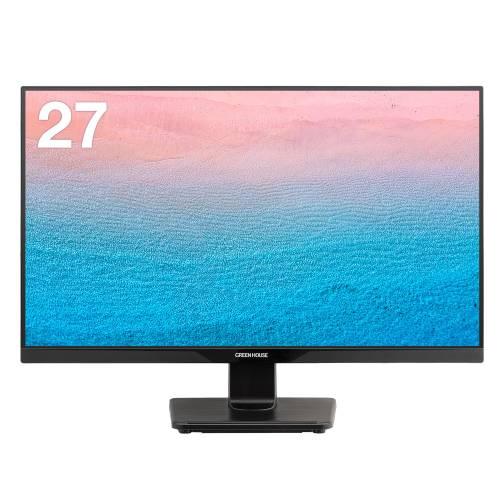 グリーンハウス 27型ワイド液晶 VGA/HDCP対応 DisplayPort HDMI搭載 GH-LCW27C-BK