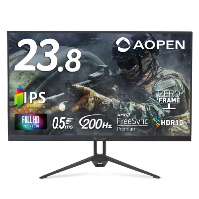 acer AOPEN スタンダードモニター 23-8インチ IPS フルHD 100Hz 1ms スピーカー・ヘッドホン端子搭載 HDMI AMD FreeSync 24SB2YEbmix