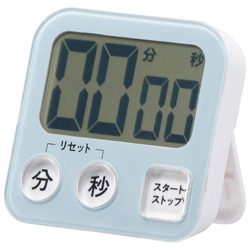 オーム電機 大画面デジタルタイマー ブルー COK-T131-A