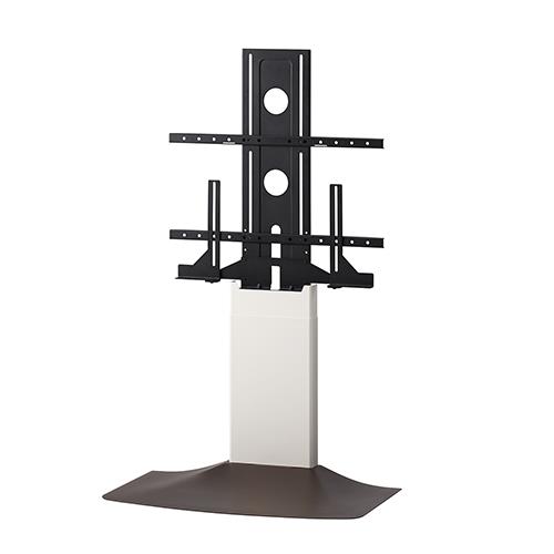 朝日木材 48～77V型対応 壁寄せラック ホワイト&ダークブラウン WS-F820-WD