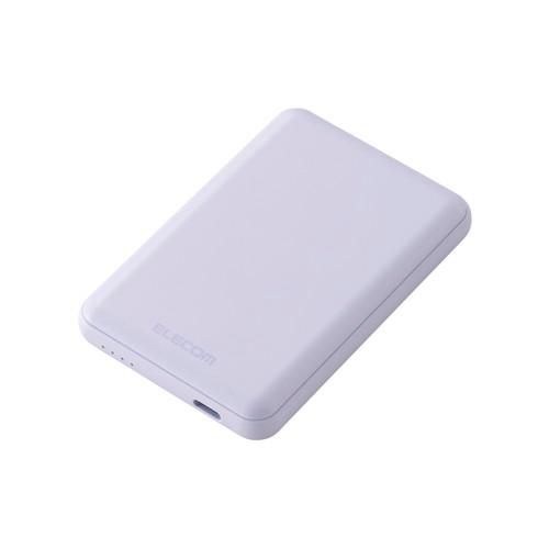 エコレム ELECOM 超コンパクトモバイルバッテリー(5000mAh/3A/USB Type-C×1) パープル DE-C48-5000PU
