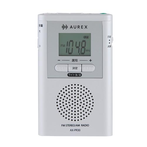 東芝 TOSHIBA ポケットラジオ AUREX AX-PR30-W