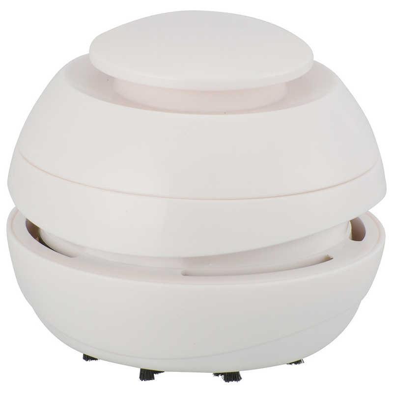 オーム電機 卓上そうじ機 乾電池式 ホワイト[紙パックレス式 /コードレス] JIMC03-W