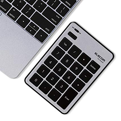 ELECOM テンキーボード Bluetooth パンタグラフ式 Mac対応 薄型 シルバー TK-TBPM01SV エレコム