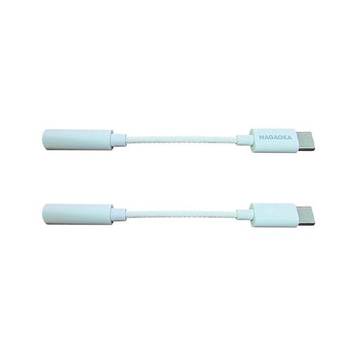 ナガオカ 3-5mmオーディオ変換アダプタ NTYPECAD02WH