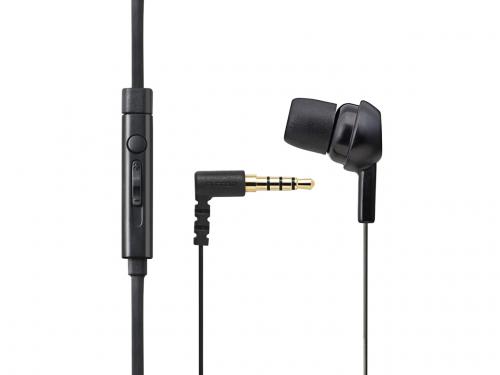 エレコム ELECOM モノラルヘッドホン マイク付 耳栓タイプ ブラック EHP-MC3520BK