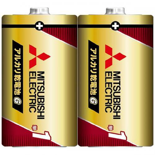 三菱 MITSUBISHI アルカリ乾電池 単1形 2本パック LR20GR/2S