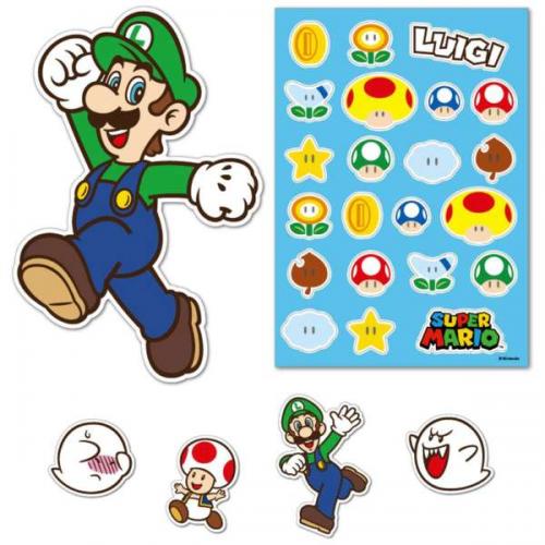 【アウトレット】任天堂 Nintendo スーパーマリオ　デコレーションステッカー ルイージ NSL0134