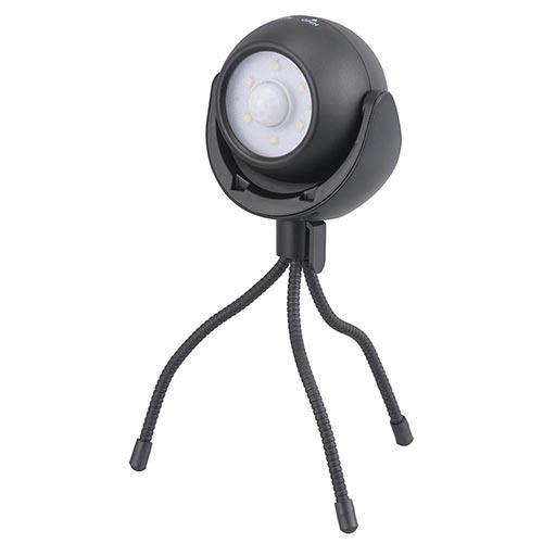 オーム電機 OHM 屋外用センサーライト LEDガーデンセンサーライト 100ルーメン 乾電池式 IPX5 昼白色LED 明暗・人感センサー 常時点灯モード付き 屋外・屋内対応 着脱式三脚付き ブラック LS-B100JT-3K