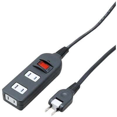 ヤザワ YAZAWA ノイズフィルター集中SW付タップ ブラック Y02BKNS312BK [2.0m /3個口 /スイッチ付き（一括）] Y02BKNS312BK