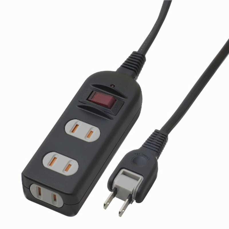 ヤザワ YAZAWA ノイズフィルター付 タップ ブラック Y02BKNS313BK [3.0m /3個口 /スイッチ付き（一括）] Y02BKNS313BK