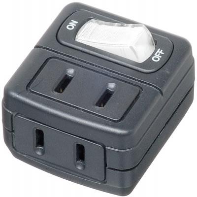 ヤザワ YAZAWA 省エネタップ(2個口) ブラック Y02FU210BK