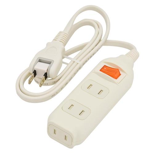 オーム電機 OHM 3個口タップ 集中スイッチ付き 1m HS-TP31SW22