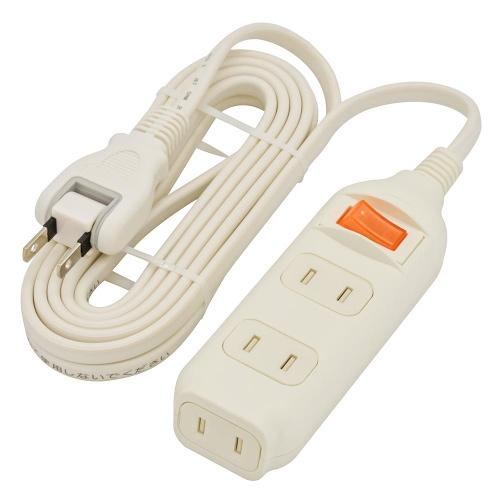オーム電機 OHM 3個口タップ 集中スイッチ付き 5m｜HS-TP33SW22
