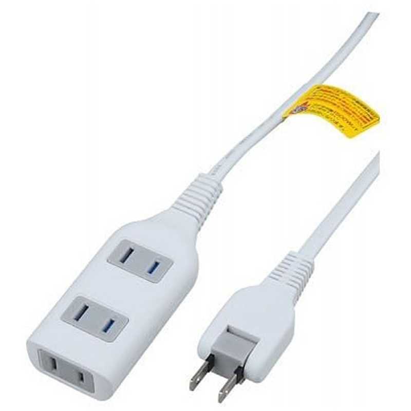 ヤザワ YAZAWA 耐トラ付延長コード (3個口・2m) ホワイト Y02S302WH