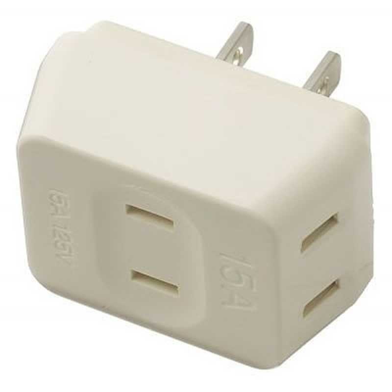 ヤザワ YAZAWA 耐トラ付トリプルタップ ホワイト Y02T300WH [直挿し /3個口 /スイッチ無] Y02T300WH