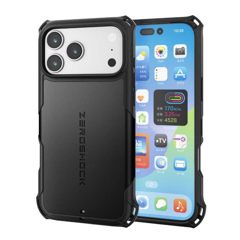 エレコム ELECOM iPhone 17 ProMax用ZEROSHOCK ケース MAGKEEP ブラック PM-A25DZEROMGBK