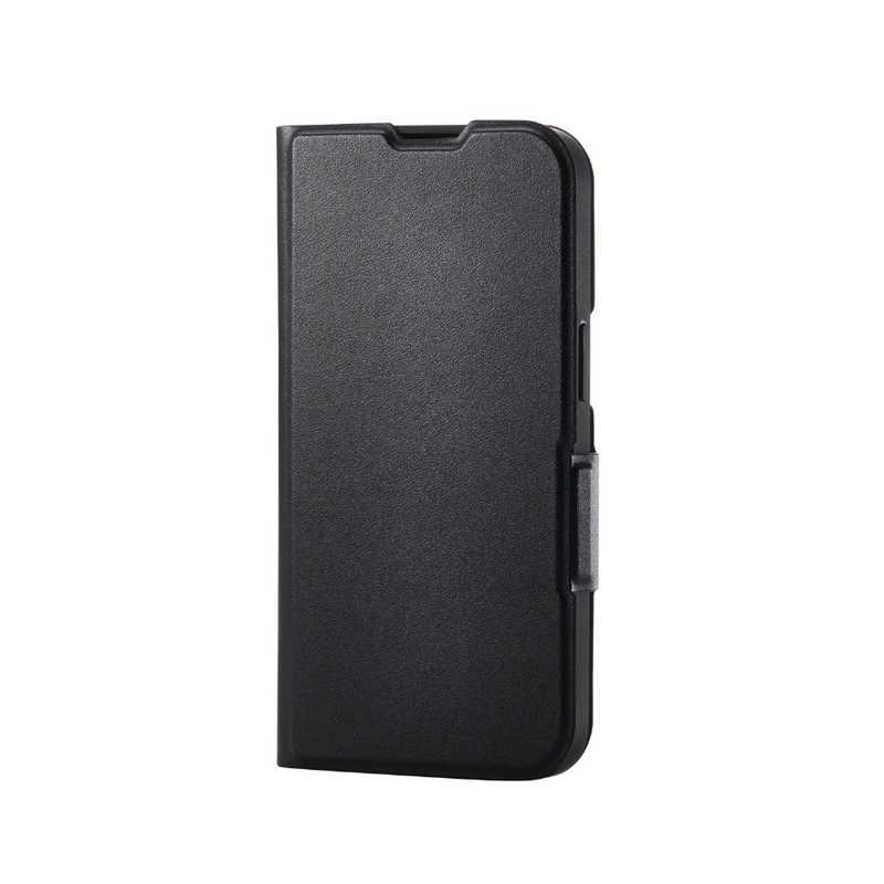 エレコム ELECOM iPhone 16e用ソフトレザーケース 薄型 磁石付 ブラック PM-A25SPLFUBK