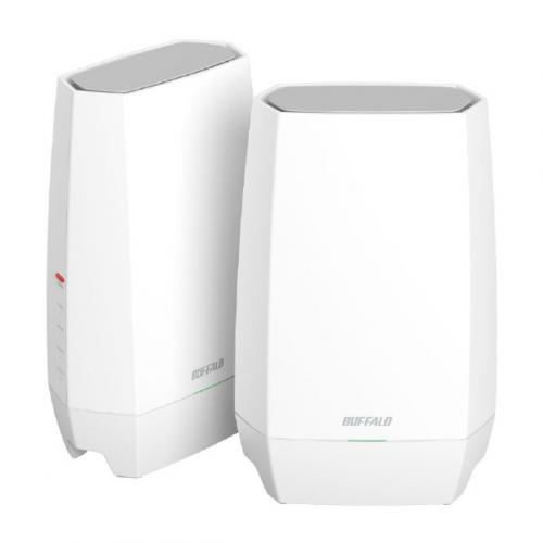 バッファロー BUFFALO Wi-Fiルーター 2401+2401+573Mbps AirStation(2台セット・ネット脅威ブロッカー2対応) ホワイト WNR-5400XE6P2S