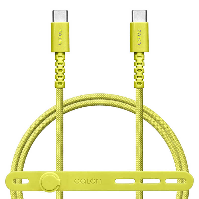ラスタバナナ RastaBanana calon Type-C to Type-C 強靭ナイロンケーブル 1.0m LY ［USB Power Delivery対応］ ライムイエロー R10CACC3A05LY
