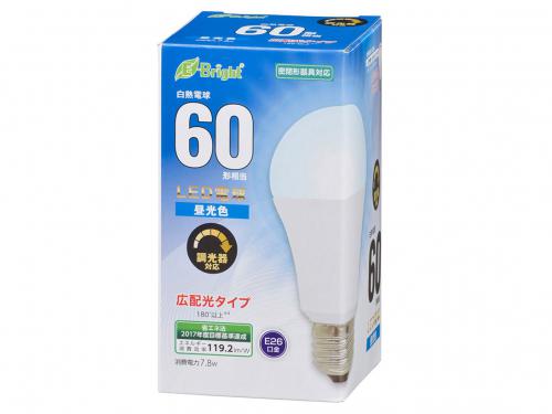 オーム電機 OHM LED電球 E26 60形相当 昼光色 LDA7D-G/D-AG95
