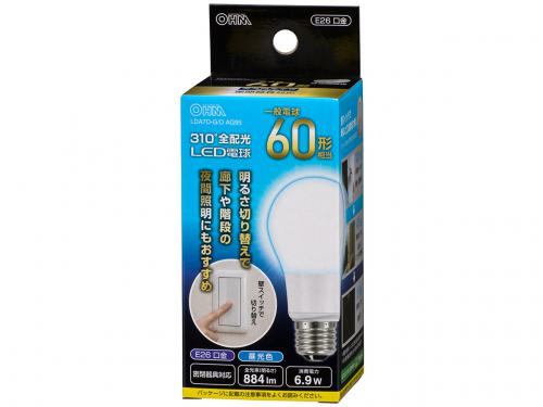 オーム電機 OHM LED電球 E26 60形相当 昼光色 LDA7D-G/D-AG95