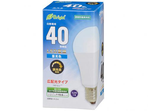 オーム電機 OHM LED電球 E26 40形 昼光色 LDA5D-G/D-AS20