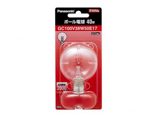 パナソニック Panasonic ボール電球40形 クリア GC100V38W50E17