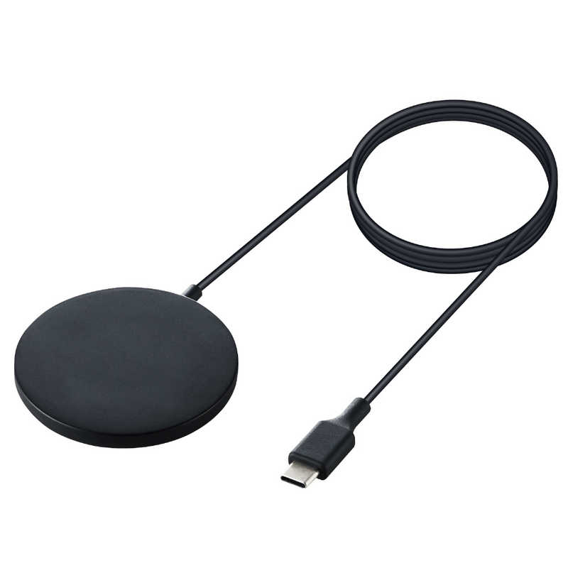エレコム　ELECOM ワイヤレス充電器 マグネット内蔵 7.5W 卓上 1m W-MA02BK