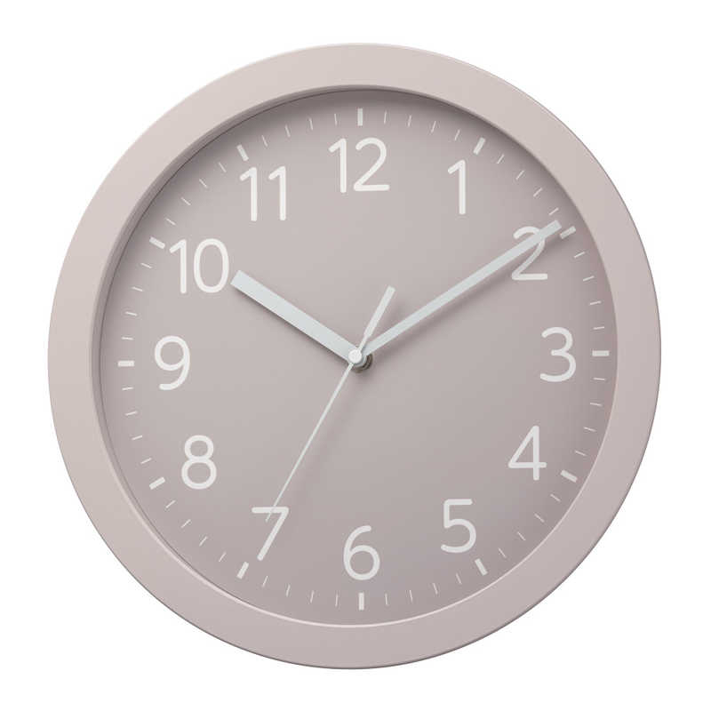 リズム RHYTHM 多様なインテリアに取り入れやすい グレイッシュカラーの掛時計 ピンク 8MGA43ND13
