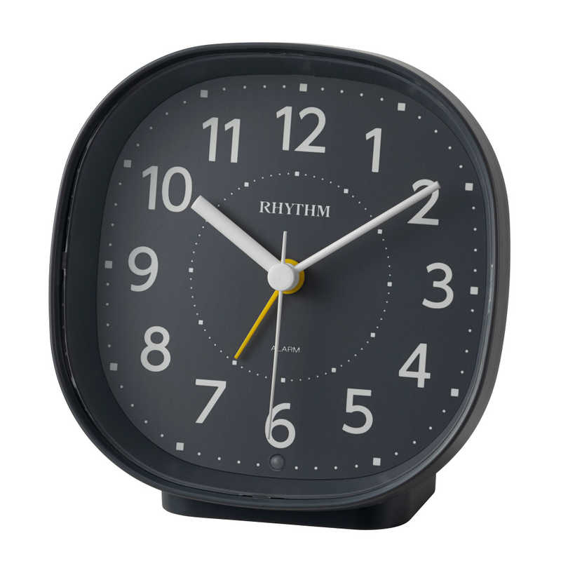 リズム RHYTHM 目覚まし時計 リフレR674 グレー クオーツ 見やすい ユニバーサルデザインフォント 8RE674SR08