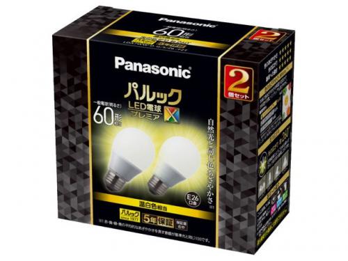 パナソニック Panasonic LED電球 E26 プレミアX 温白色 2個入り LDA7WWDGSZ6F2T