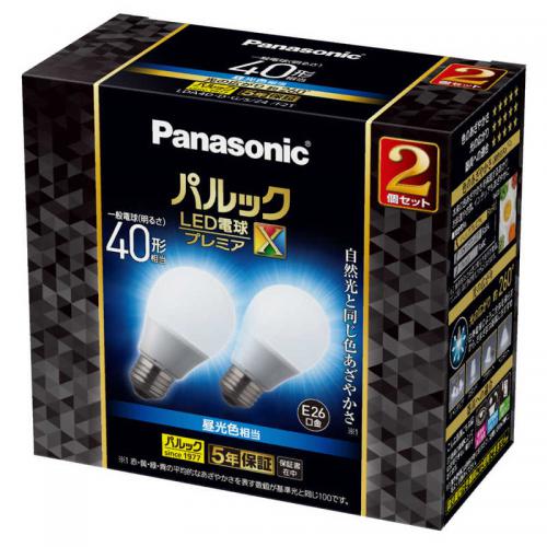 パナソニック Panasonic LED電球 E26 プレミアX 昼光色 2個入り LDA4DDGSZ4F2T