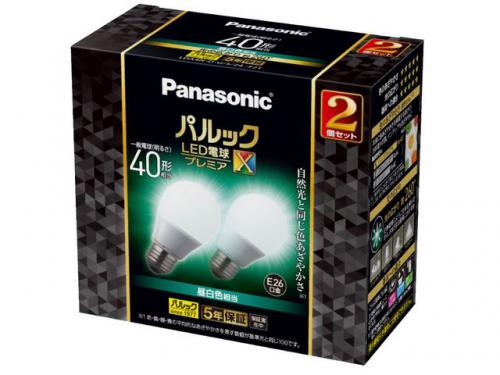 パナソニック Panasonic LED電球 E26 プレミアX 昼白色 2個入り LDA4NDGSZ4F2T