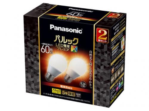 パナソニック Panasonic LED電球 E26 プレミアX 電球色 2個入り LDA7LDGSZ6F2T