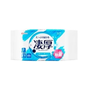 アイリスオーヤマ IRIS OHYAMA 凄厚ウェットティッシュ アルコールタイプ 32枚 FC843PY-WTP-32A1P