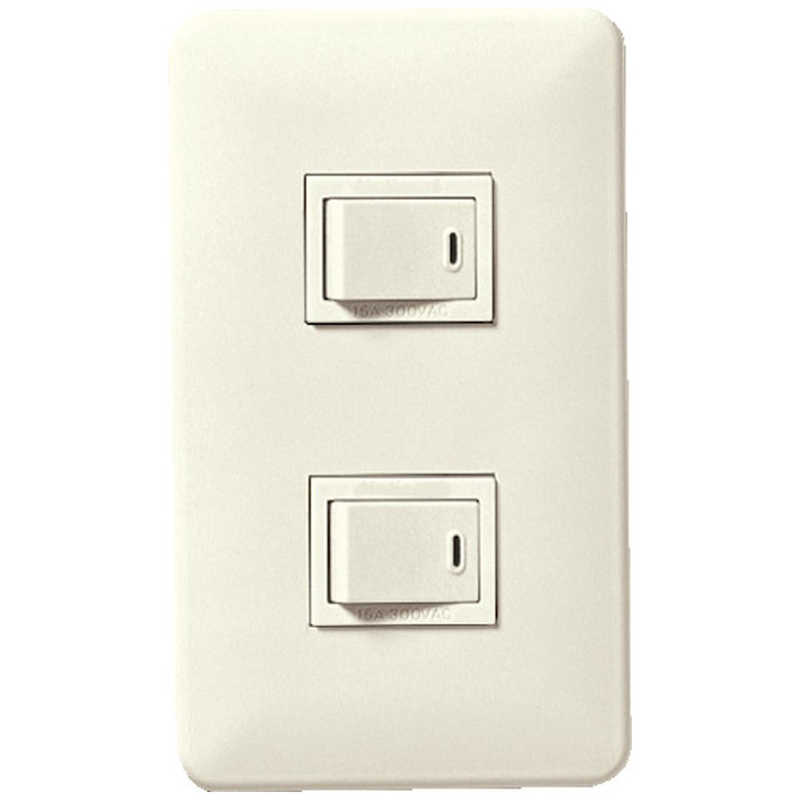 パナソニック 埋込ダブルスイッチB ミルキーホワイト WNP5201MWP