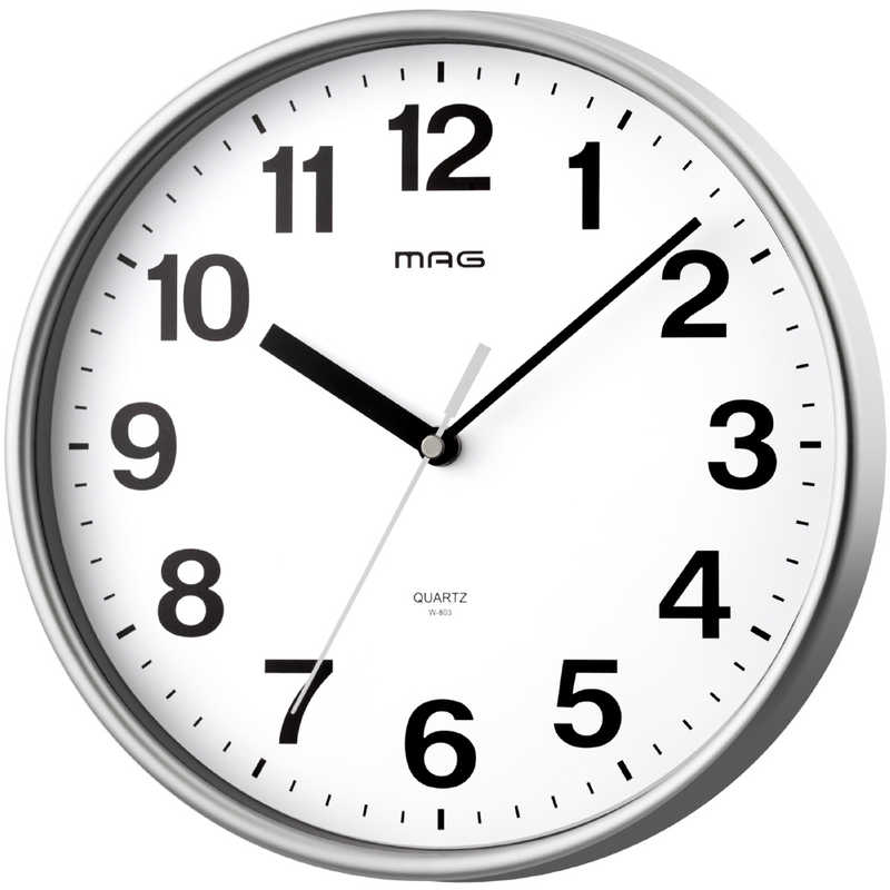 MAG どんなシチュエーションでも使いやすいシンプルな小さめ掛時計 ブロンシュ シルバー W-803 SM-Z